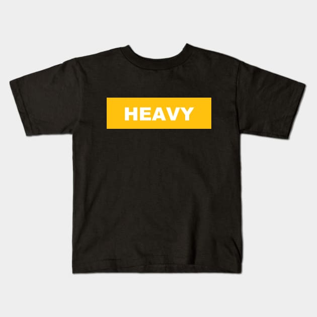 WARNING: HEAVY Kids T-Shirt by Catt Bonilla